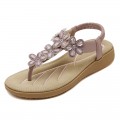 Women's flip-flops sandal shoes of Flowers Rhinestones Bohemia styles#363-6