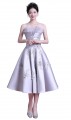 Silk Corset Style Bodice Strapless Evening dress-Custom Bridesmaids Evening Dress#ED9857
