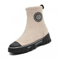 Women Plus velvet thick warm boots Breathable suede Casual shoes winter#LV-C8007