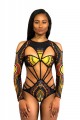 African bikini sexy swimsuit Digital printed Long sleeve swimsuit Bandage#2657