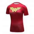 Women’s Wonder Woman cycling short sleeves jersey shirts Sports tights T-shirts#006