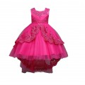 Girl Sleeveless Eugen yarn bubble Princess Dresses Kids Prom Ball Gown for wedding party#584