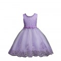Girl Sleeveless Lace flowers Princess Dresses Kids Prom Ball Gown for wedding party#981