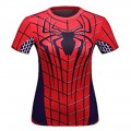 Women’s Spider-Man cycling short sleeves jersey shirts Sports tights T-shirts#002