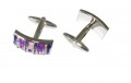 Amazing Cufflinks for Men Gemstone&Stainless Steel in flower imprint#YF6086