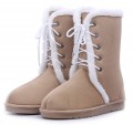 Women's Winter Warm Mid-calf Snow Boots Shoes-Non-slip Lace-up boots