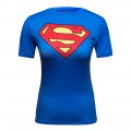 Women’s Superman cycling short sleeves jersey shirts Sports tights T-shirts#003