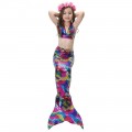 Girls Princess Swimsuit fish scale Mermaid Tails for Swimming Bikini Bathing#JP18