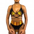 Africa sexy bikini Digital printed Bandage Split swimsuits#8031