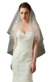 Short Tulle Sheer Bride Cathedral Wedding Veil-Korean style with bow#2401-807