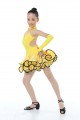Child Girls/Ladies Latin dance dress-Over all dress in 3sets-Yellow#RLD114687