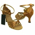 Classic red/bronze/skin tone/beige/leopard print satin five strap knot women tango cha-cha Salsa ballroom Latin dance shoes