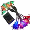 Colorful 30LED Solar Spider Halloween Ghost Christmas lamp string 20LED Battery