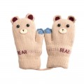 bear warm knitted mittens winter cartoon Children's gloves gifts#1585