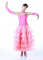 Ladies Ballroom Modern Waltz Tango Dance Dress-Over all dress-Pink#MDL114061