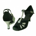 T-shaped droplet velvet women tango cha-cha Salsa ballroom Latin dance shoes