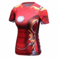 Women’s Iron Man cycling short sleeves jersey shirts Sports tights T-shirts#009