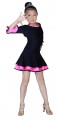 Girls/lady Ballroom latin dance dress-Overall Regulation styles-Black+pink#GD1328