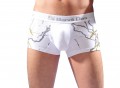 Korean version of Pure white Lycra cotton men's boxer underwear with map print#BD004-800