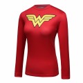 Wonder Woman cycling Long sleeves jersey shirts Sports tights T-shirts#015
