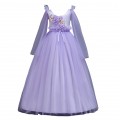 Girl Sleeveless flowers mesh Princess Dresses Kids Prom Ball Gown for wedding party#152