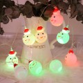 Christmas Snowman's Head Solar New year festival Decorative lamp string 10/20/30LED