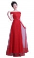 Drop Shoulder wedding Long Evening Gown-Custom Bridesmaids Evening Dress#ED9850