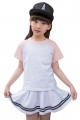 Child Girl's Korean summer Cotton T-shirts Blouse skirts 2sets#NB80306