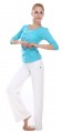 winter Korean Yoga Shirts(Chest wave fold design+3/4Sleeve)+Yoga Long Pants for Women's