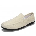 Men flax flats shoes Breathable Leisure Peas shoes#L-6000 