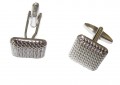 Amazing Cufflinks for Men-Stainless Steel in Embossed Silver#YF3005