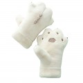 Fingered bear paw Plus velvet thick warm gloves winter girls gifts#1061