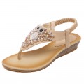  Women's flip-flops sandal shoes of Flowers Rhinestones Bohemia styles#529-6