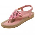 Women's flip-flops sandal shoes of Flowers Rhinestones Bohemia styles#T560-1