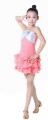 Girls/Ladies Ballroom Latin dance dress-Sleeveless Over all dress-Sliver+Rose