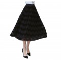 Gauze Pleated long skirt elastic belt Tightness skirt women summer#863