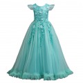 Girl's Princess Dress Piano host performance Costume for wedding party#833