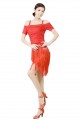 Irregular design Tassel women's Salsa Tango latin dance dress#BSL-80327