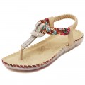 Women's flip-flops sandal shoes of Flowers Rhinestones Bohemia styles#527-1