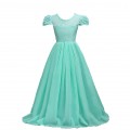 Girl Lace chiffon Princess Dresses Kids Prom Ball Gown for wedding party#562