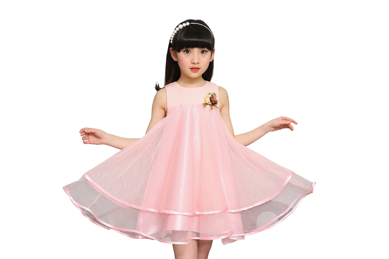 Girls summer Gauze Yarn Sleeveless Princess bubble dress Shorts 2sets