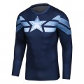 Men's Captain America  print long Sleeve Cycling Jersey Biking Shirt Tights Tops#307