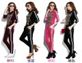 lady spring casual velvet sweater suits-leopard casual hooded sweater+pants