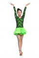 Regulation Ballroom Cha Cha Latin Ramba Samba Dance Dress-lace styles for girls&lady 4Colors#GD1351