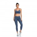 Women Yoga fitness sports suits summer Workout wear Gym sexy Bra running tight pants#M6