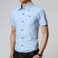 Summer Men's Short-sleeved shirt-Cotton Korean Casual shirts#HBCS-338