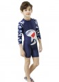 Boys swimsuits sleeve sunscreen shark Rash Guard swimwear Jellyfish clothing#8965