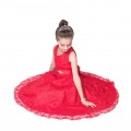 Girl Sleeveless Lace diamond Princess Dresses Kids Prom Ball Gown for wedding party#088