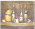 Red Wine bottle&glass figurative painting 60*90cm unframed Canvas Oil painting#061684
