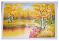 White birch forest Knife Thick Oil Painting 60*90 cm unframed Canvas Oil painting
